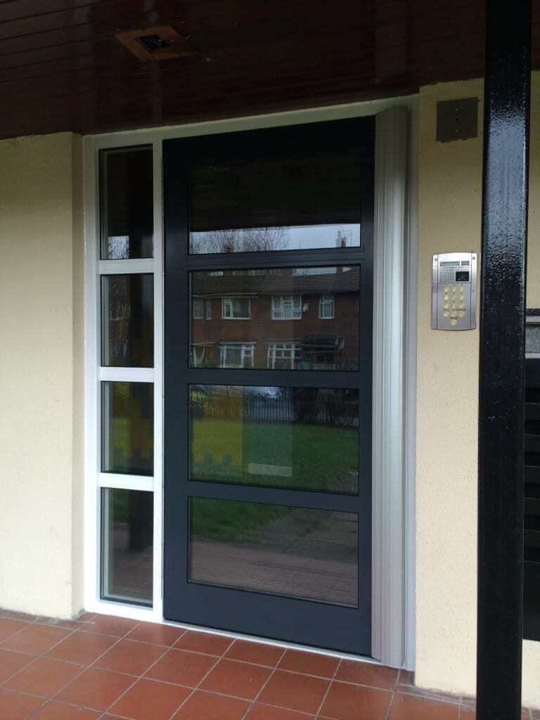 Communal Door with Glazed Side Panel