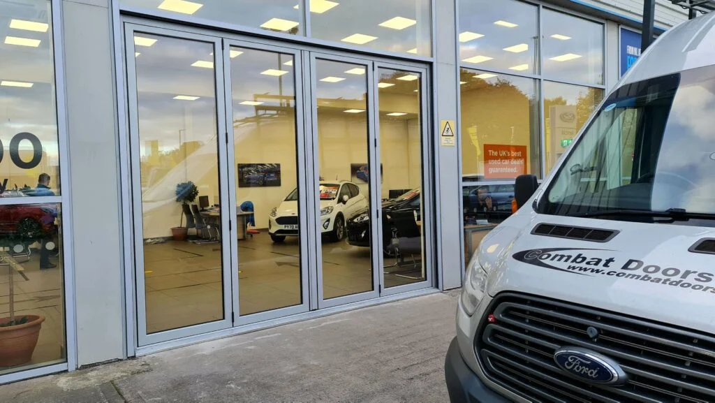 A Combat Doors Repair Van at a Repair Call Out