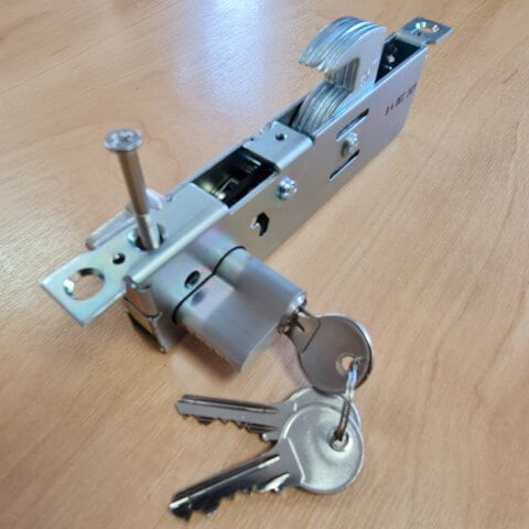 Hook Lock Euro Cylinder Kit 3 Commercial Aluminium Door Hook Lock with Euro Profile Cylinder