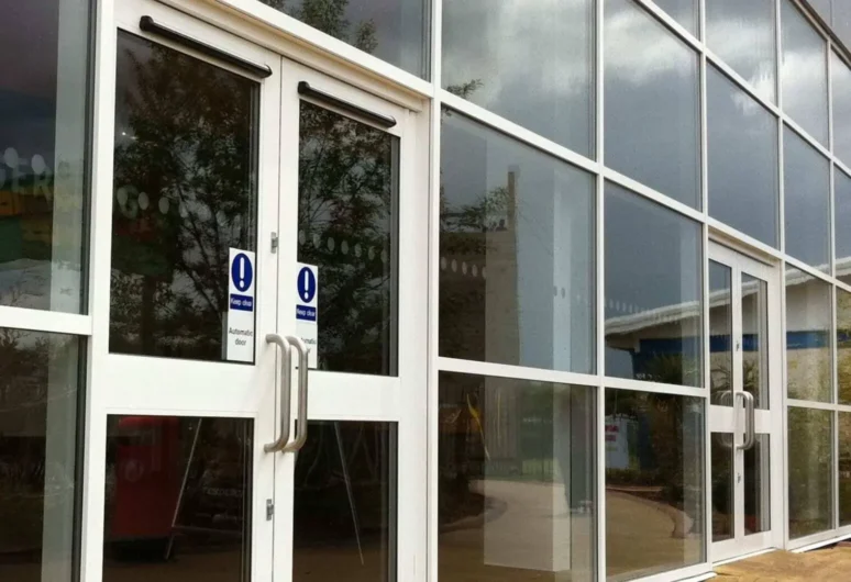 Aluminium Automatic Doors at a Commercial Building
