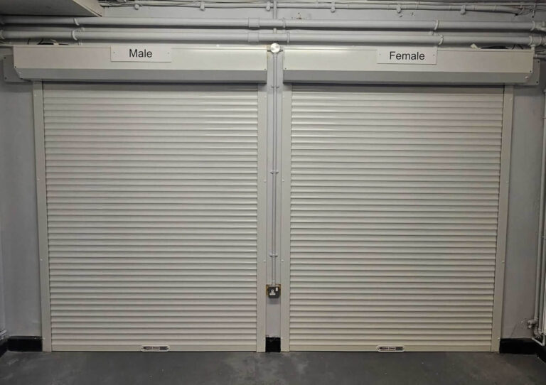 A recent installation of our 44mm Extruded Aluminium Roller Shutters in White