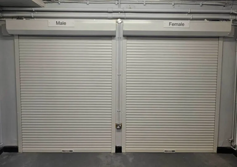 A recent installation of our 44mm Extruded Aluminium Roller Shutters in White