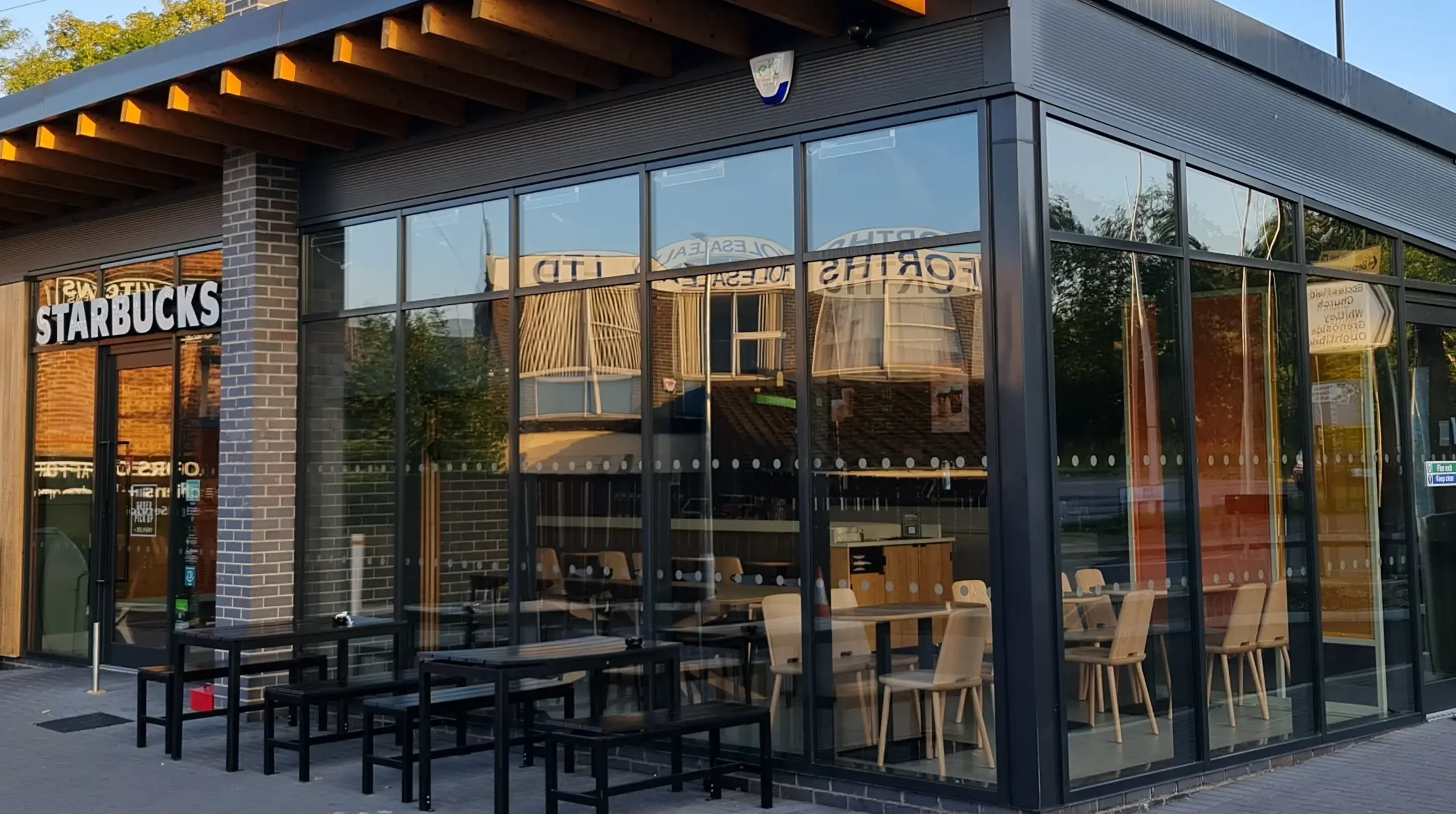Starbucks aluminium shop front installation